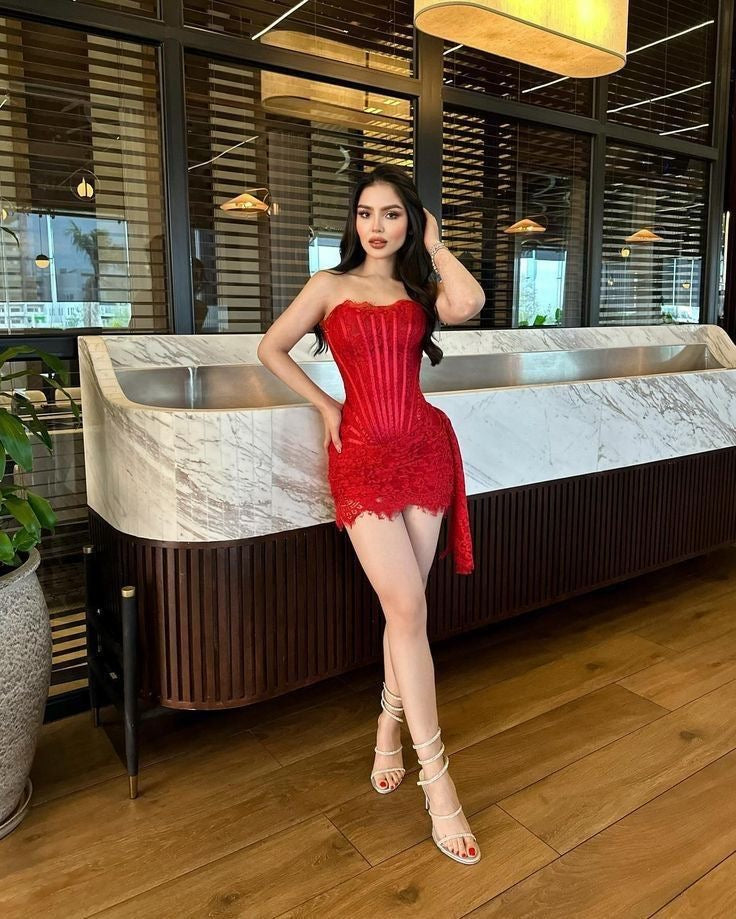 Vestido corset premium rojo