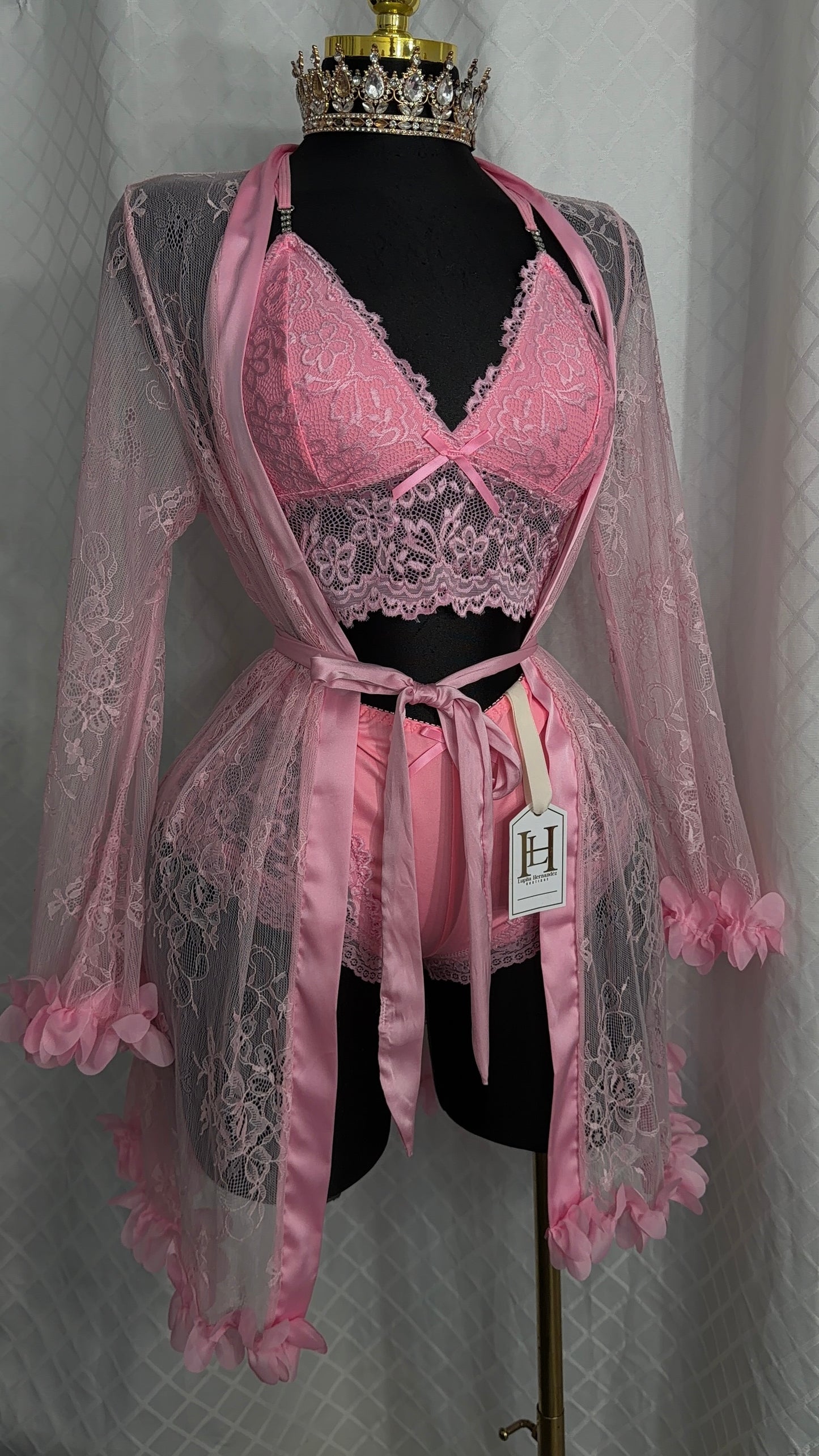 Conjunto lencería con bata