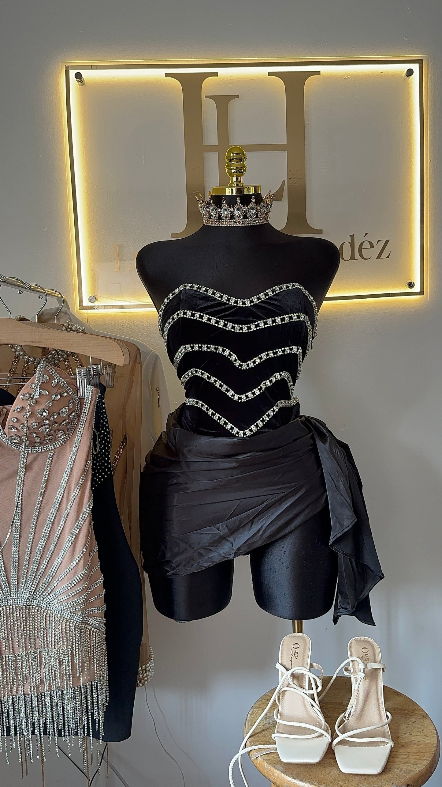 Vestido corset diamante