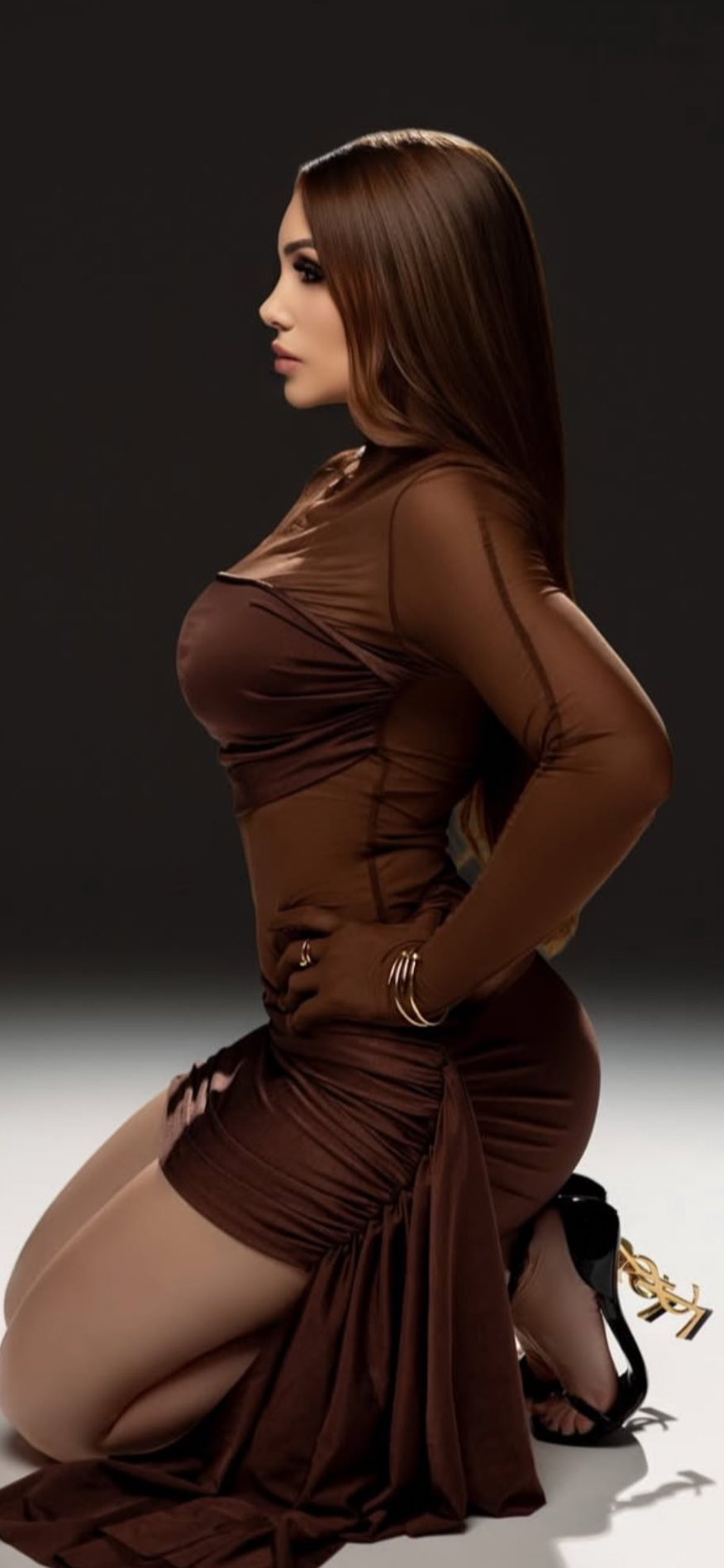 Vestido caramel