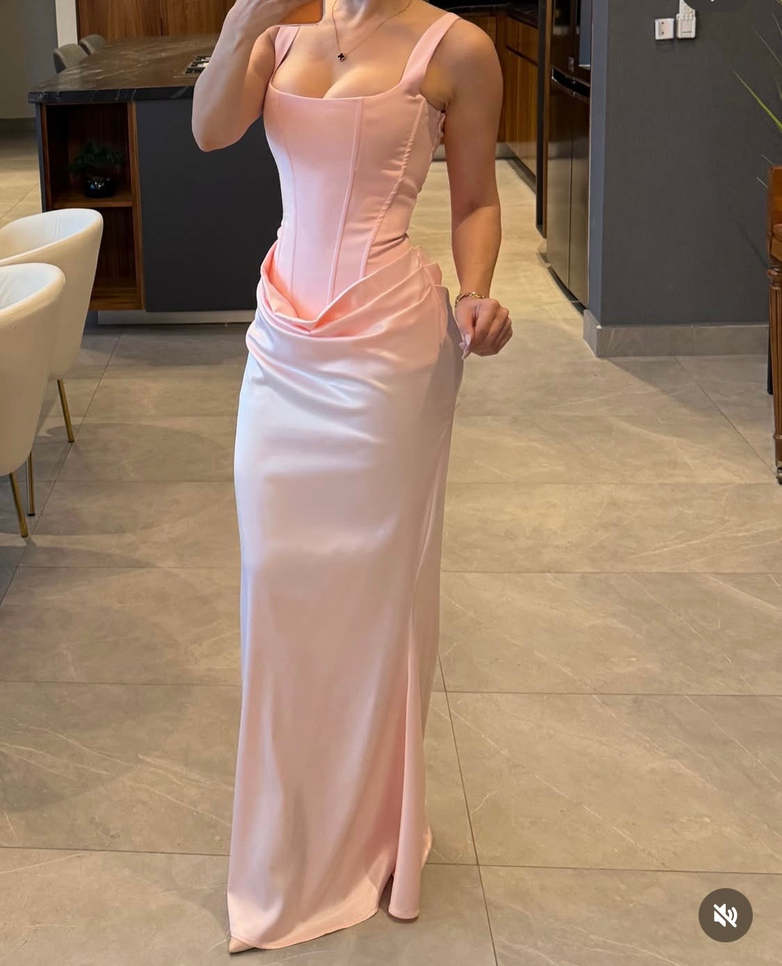 Vestido largo con corset