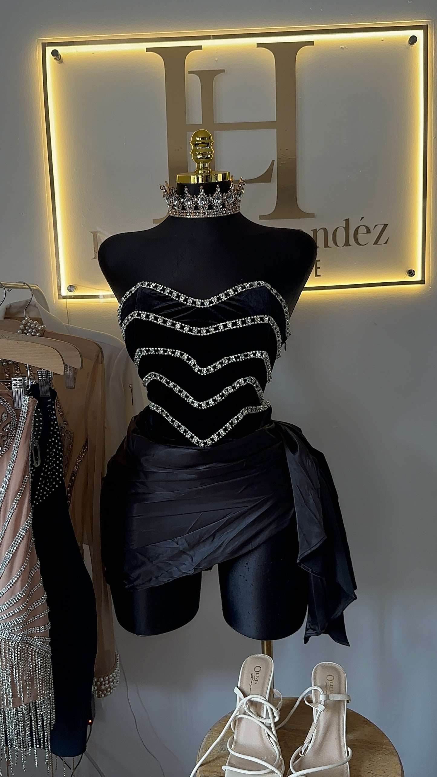 Vestido corset diamante