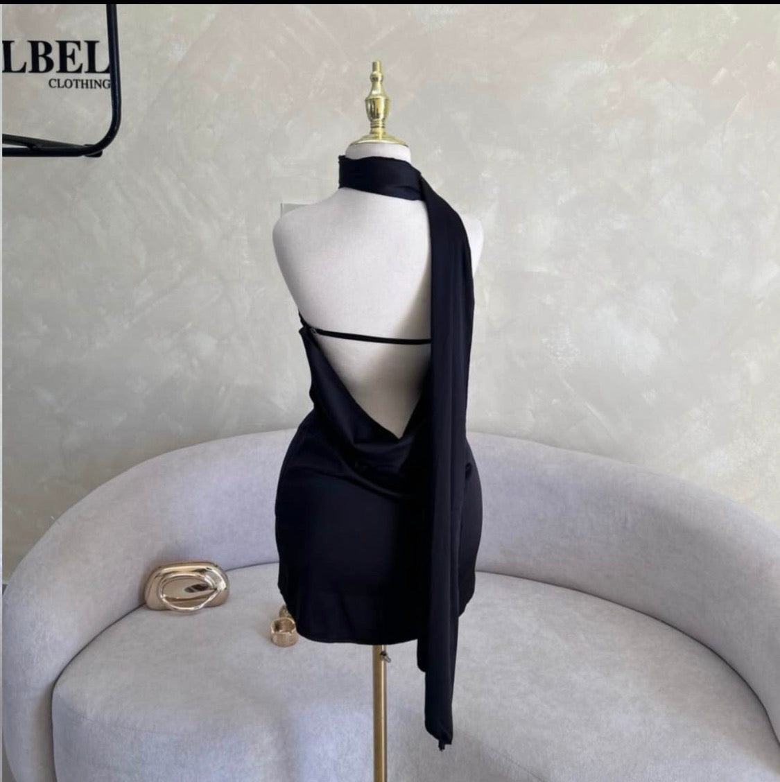Vestido satin lazo