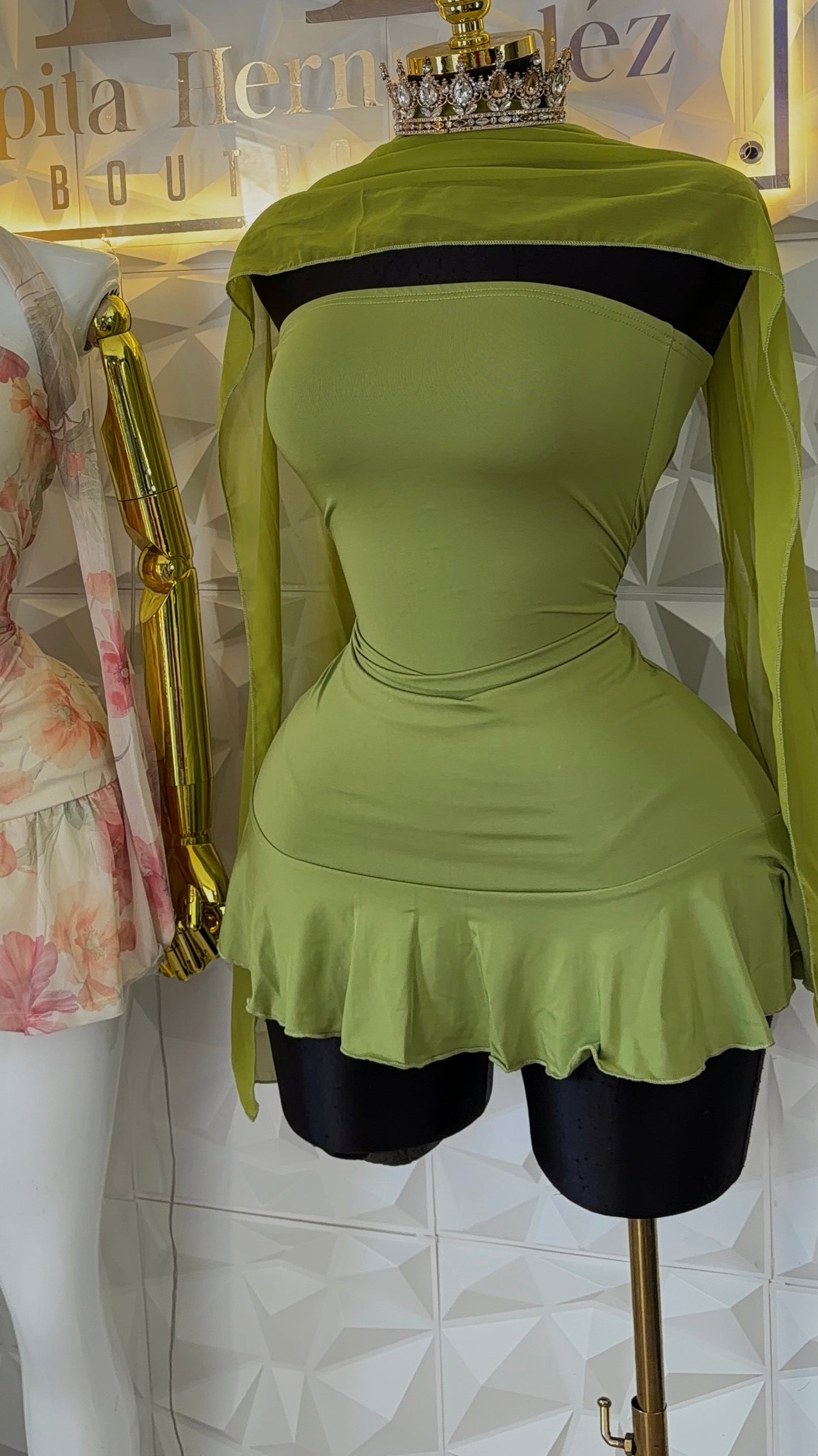 Vestido verde pol