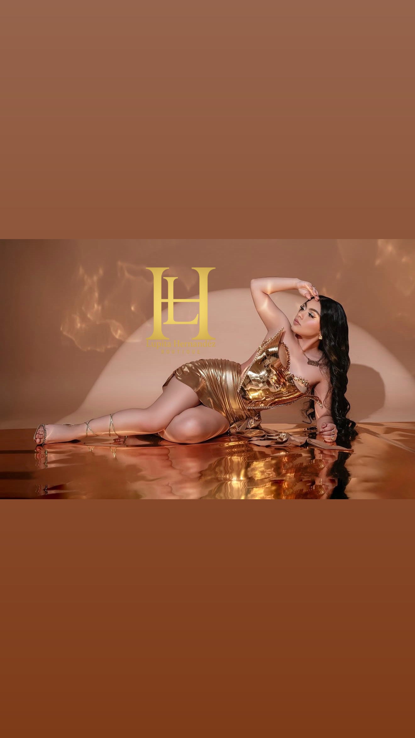 Conjunto de corset dorado