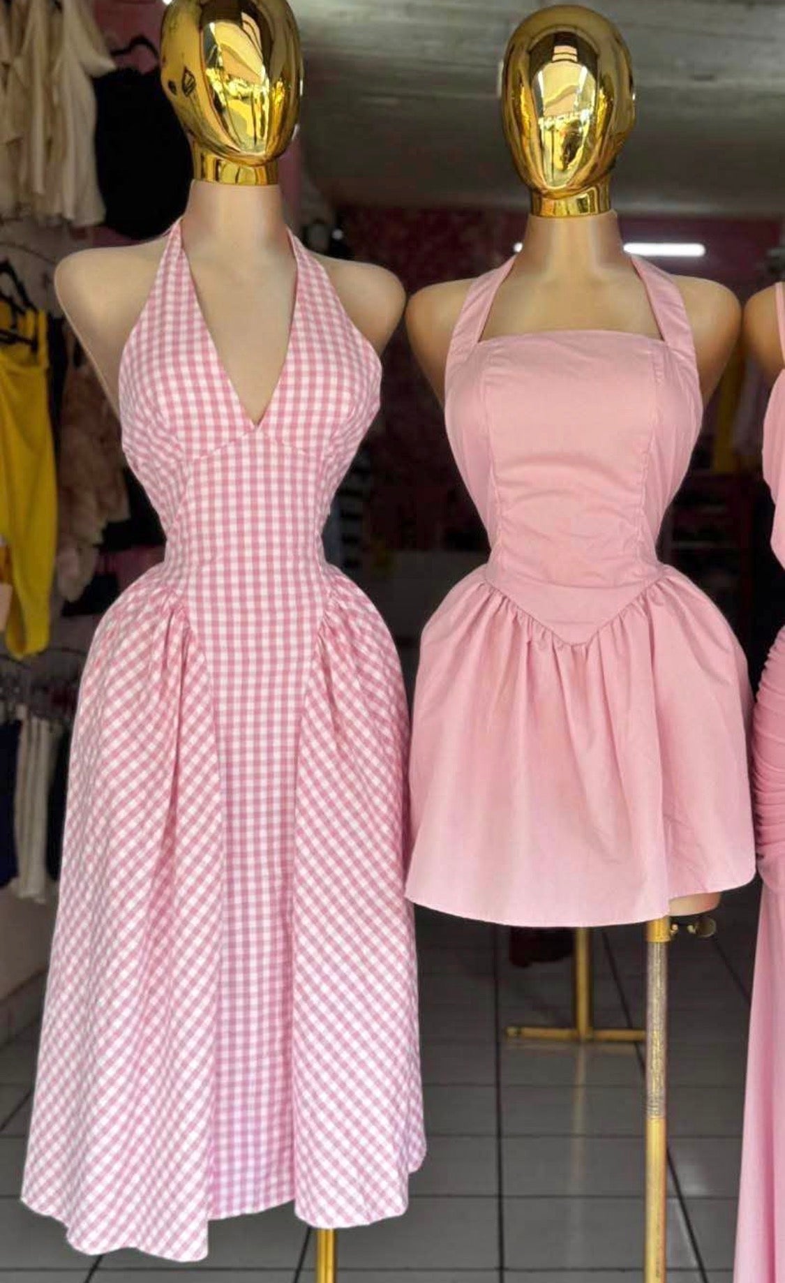 Vestido largo Pink polka