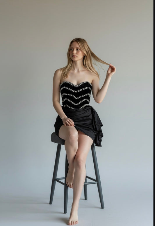 Vestido corset diamante