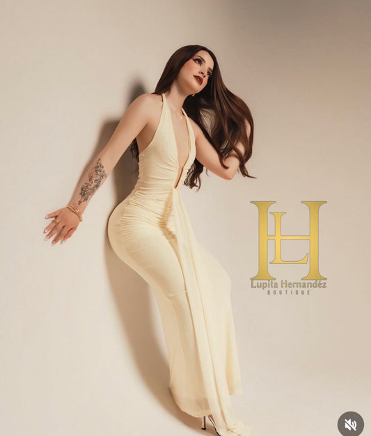 Vestido largo amarillo