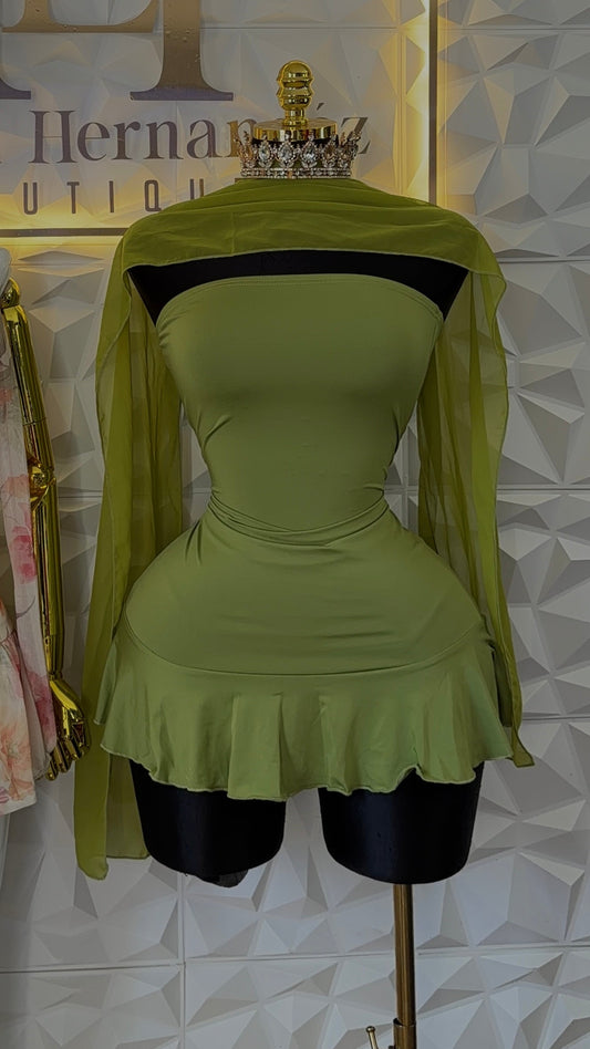 Vestido verde pol