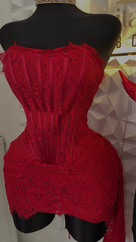 Vestido corset premium rojo