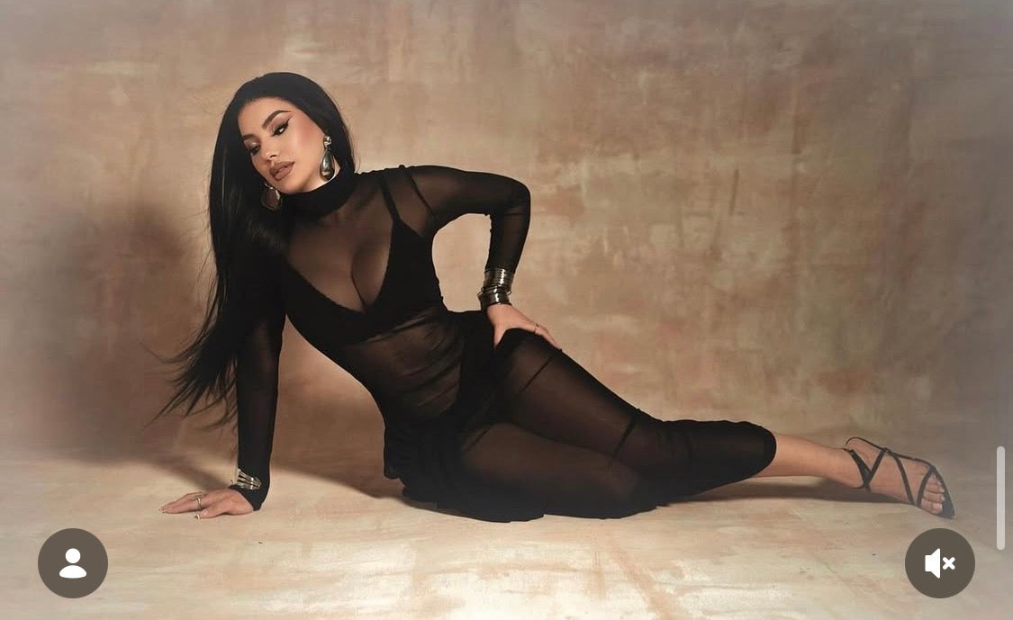Vestido negro transparente